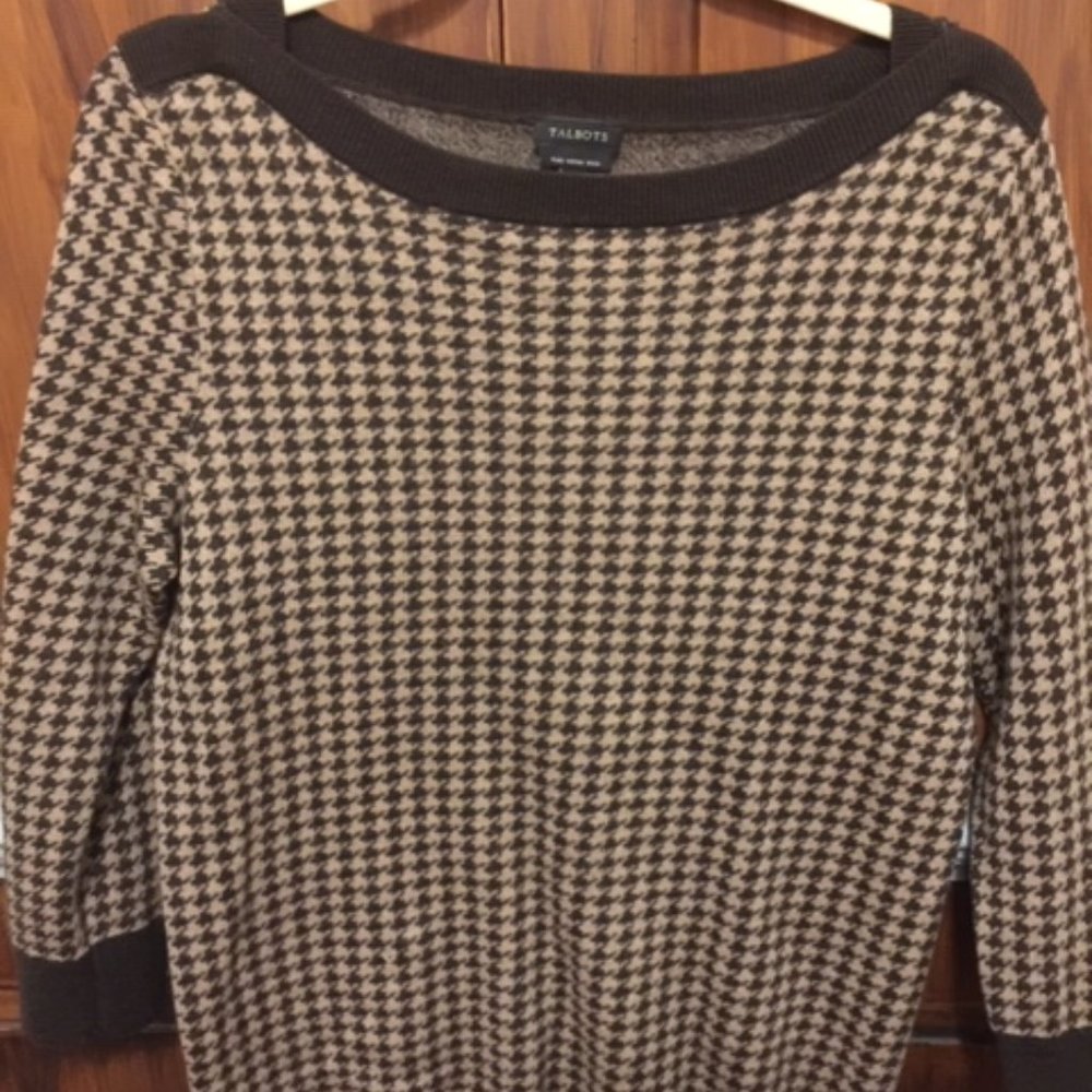 Talbots Hounds Tooth Sweater